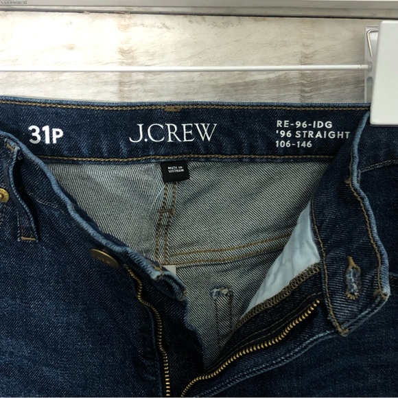 NWT J. Crew ‘96 Straight Leg High-Rise • Dark Wash • Sz 31P - Picture 6 of 12